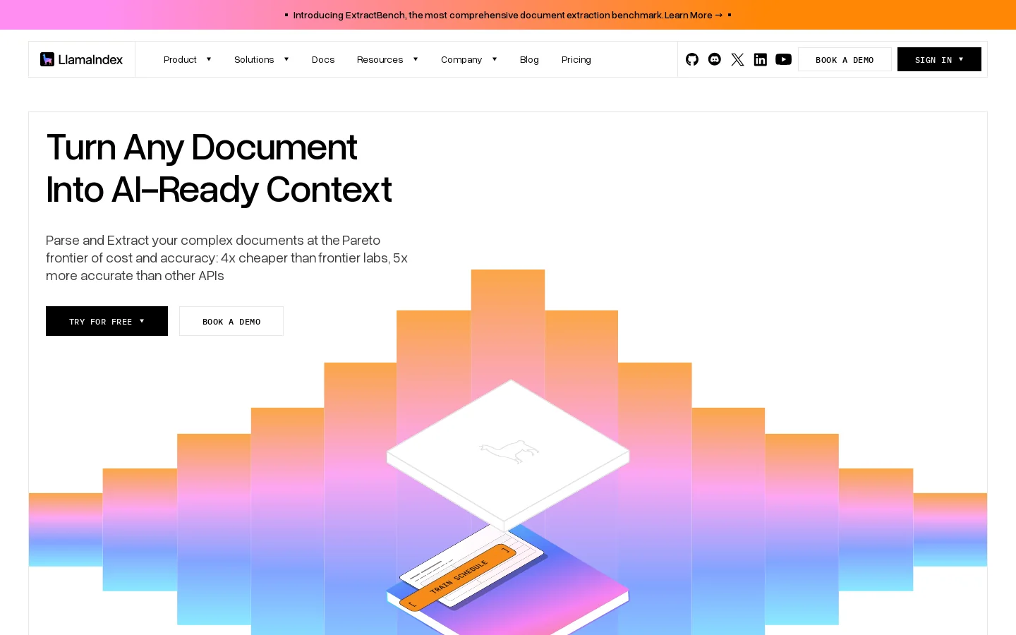 LlamaIndex Homepage screenshot