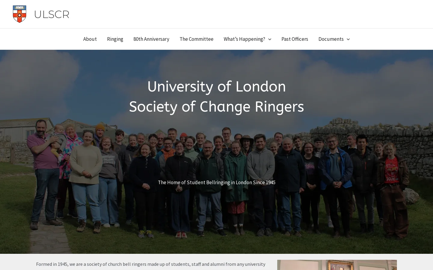 ULSCR Homepage screenshot