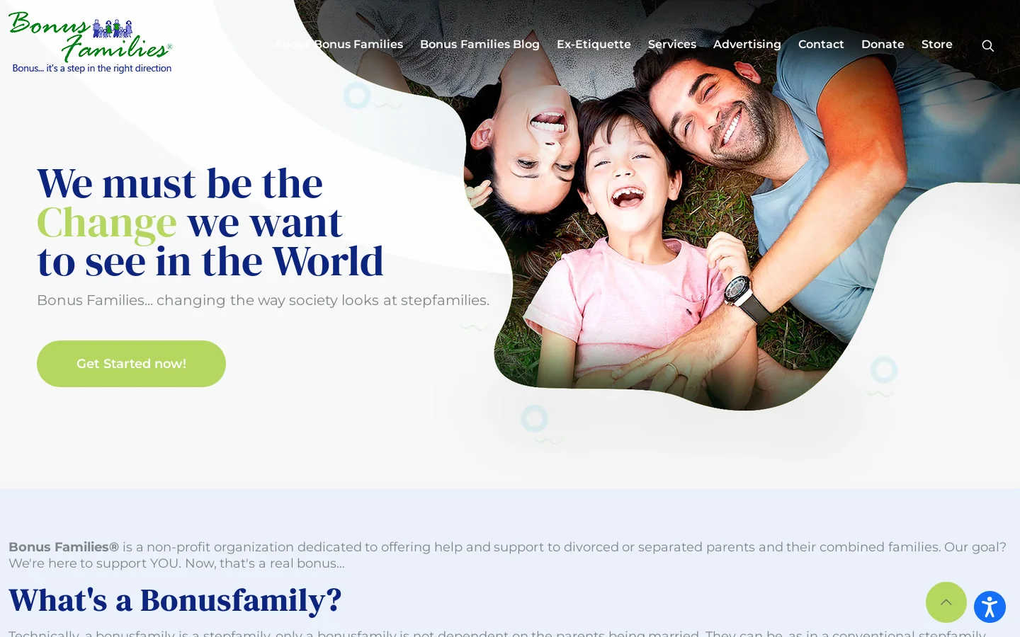 Bonus Families Homepage screenshot