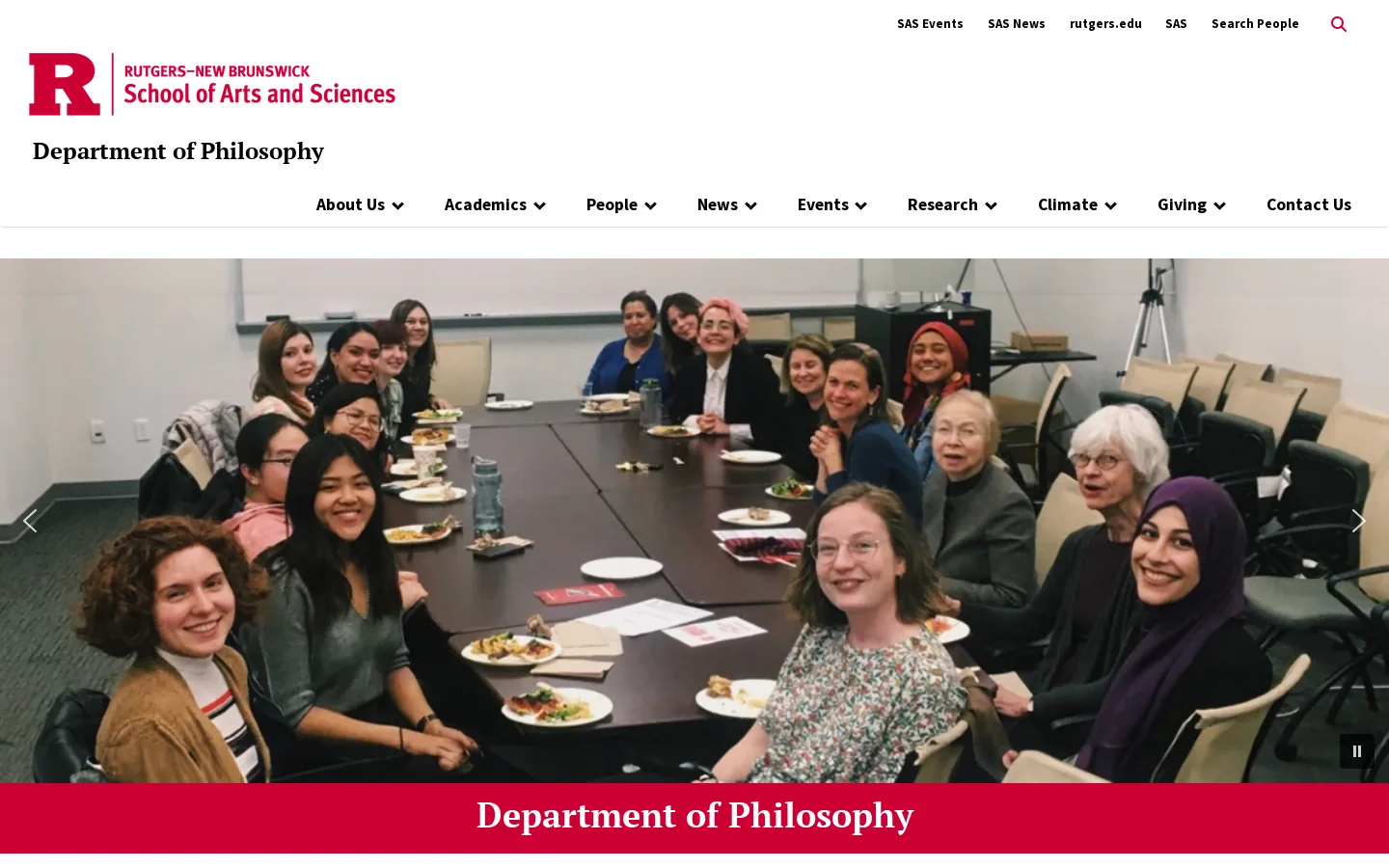 Welcome to Department of Philosophy | School of Arts and Sciences - Rutgers, The State University of New Jersey Homepage screenshot