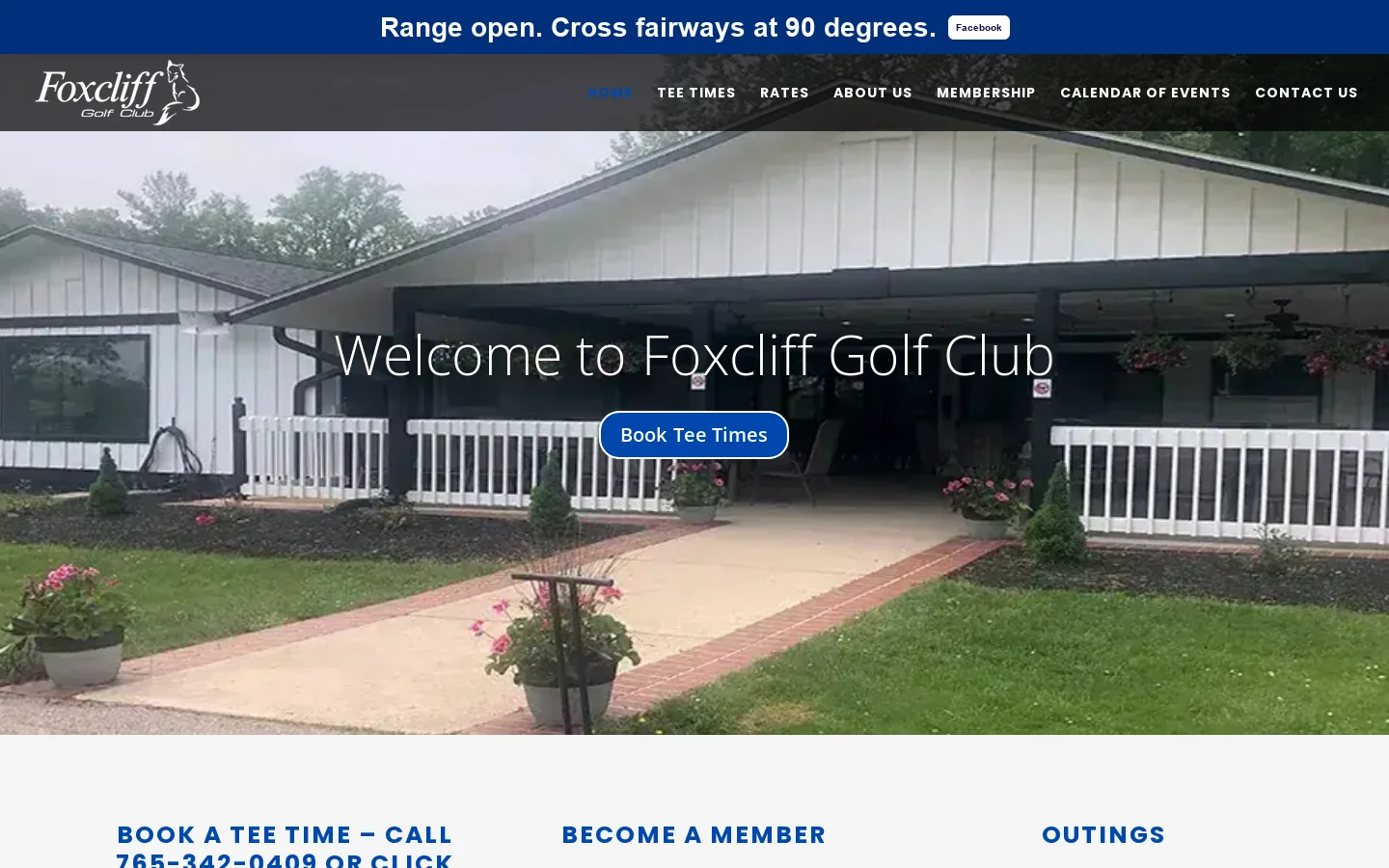 Foxcliff | Golf Club Homepage screenshot