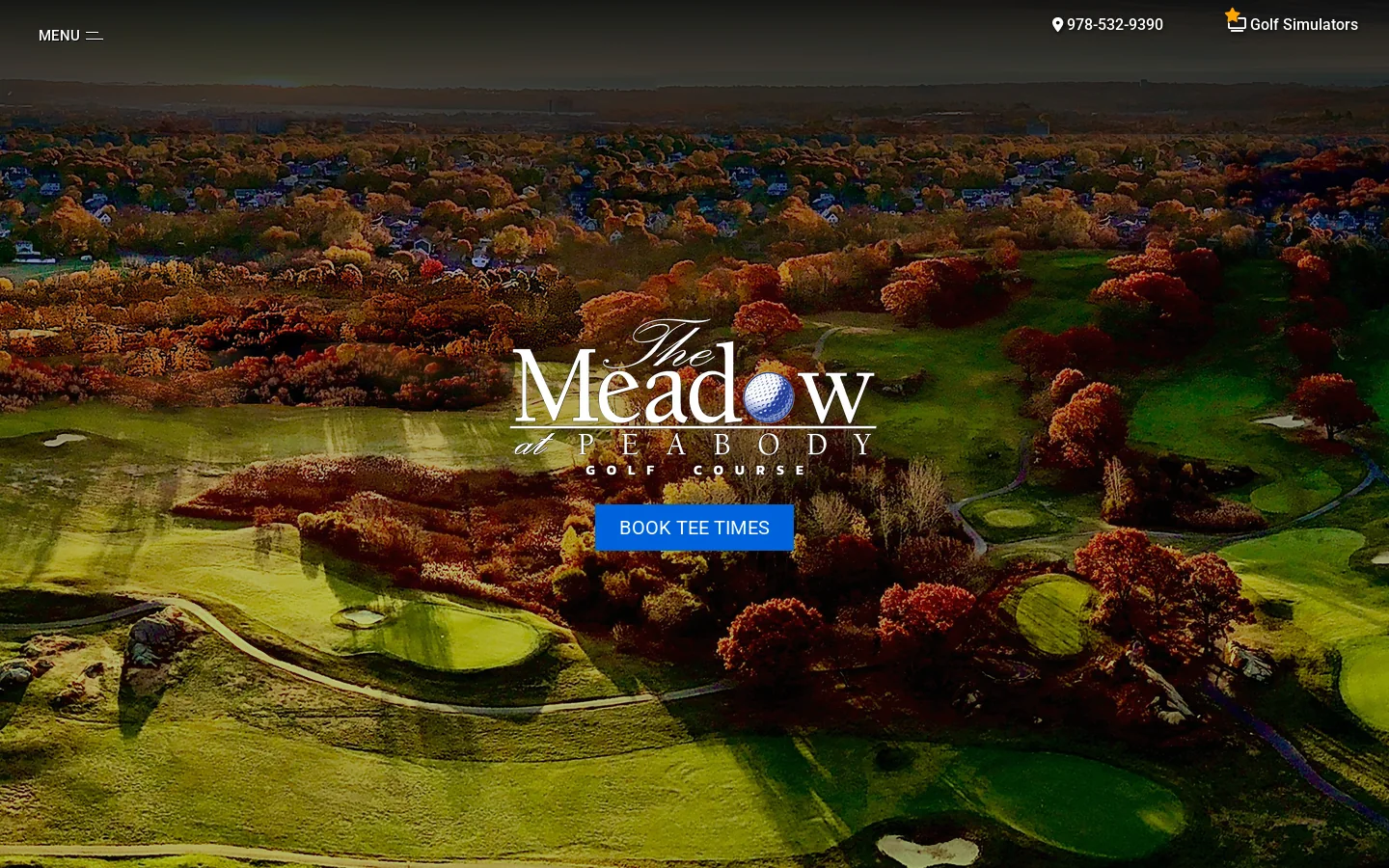The Meadow at Peabody Golf Course Homepage screenshot