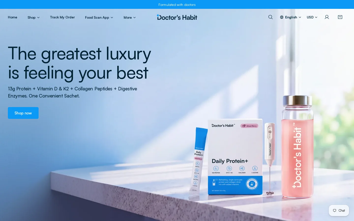 Doctor's Habit Homepage screenshot
