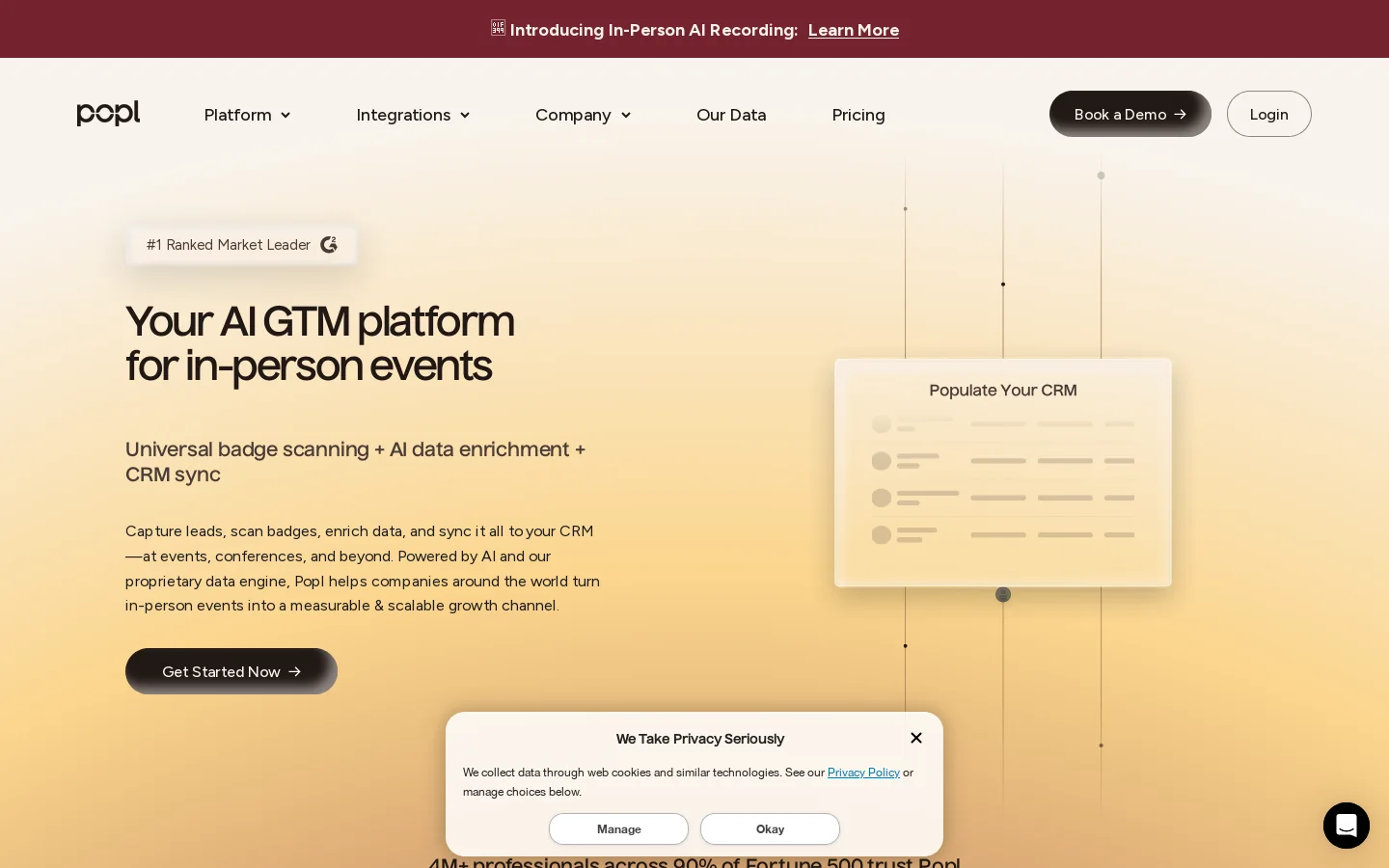 Popl Homepage screenshot