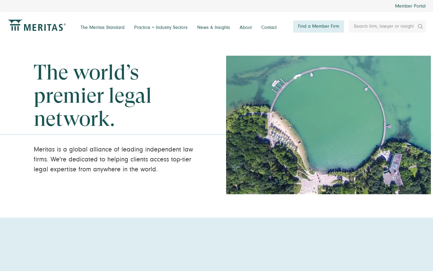 Meritas Homepage screenshot