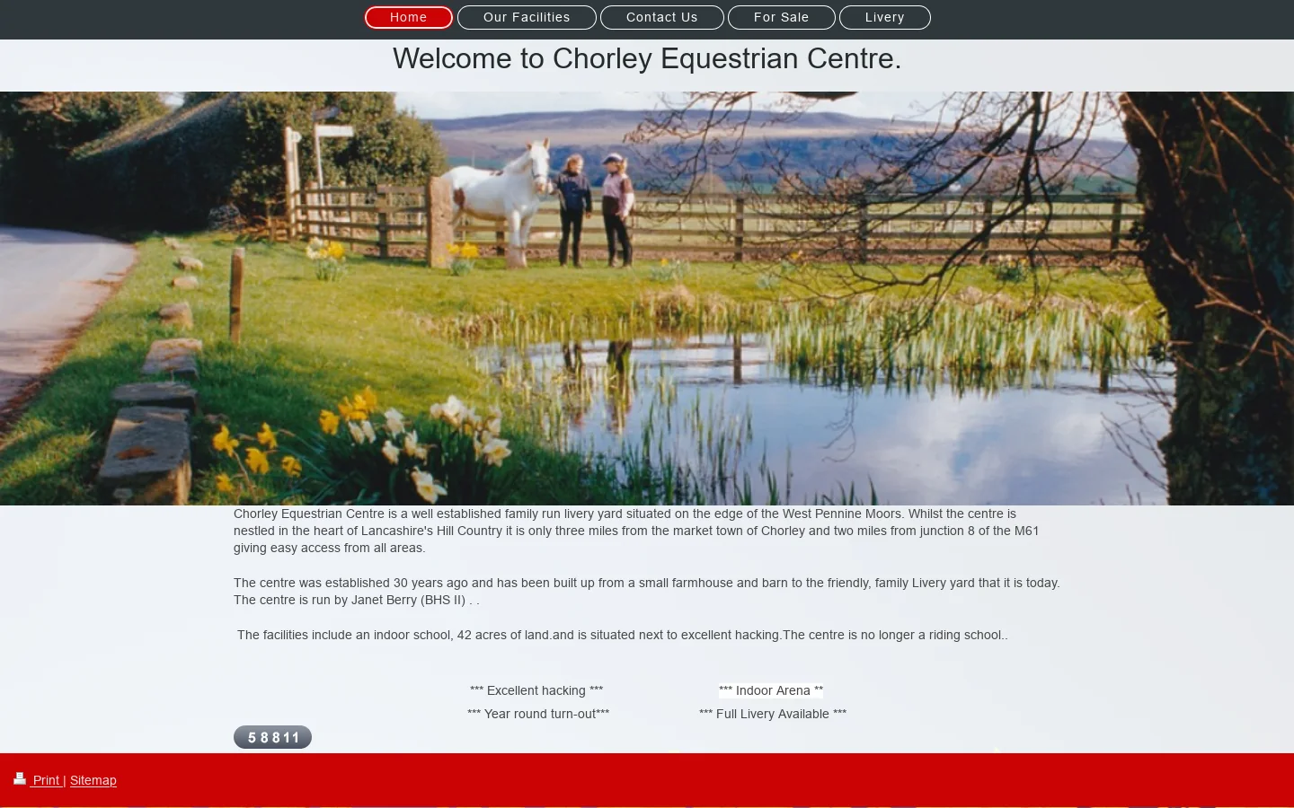 Chorley Equestrian Center - Home Homepage screenshot