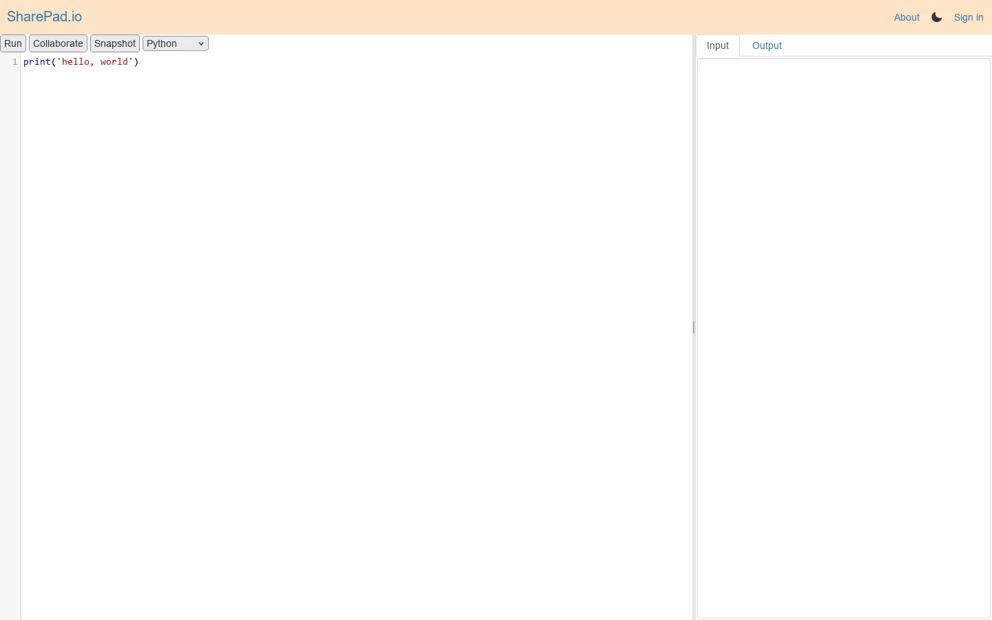 SharePad.io Homepage screenshot