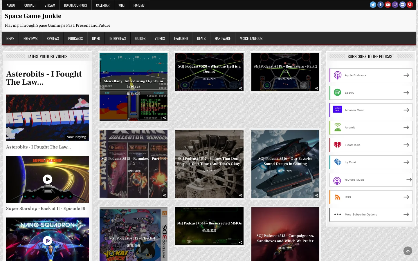 Space Games | 4X, Strategy & Simulation Games Homepage screenshot