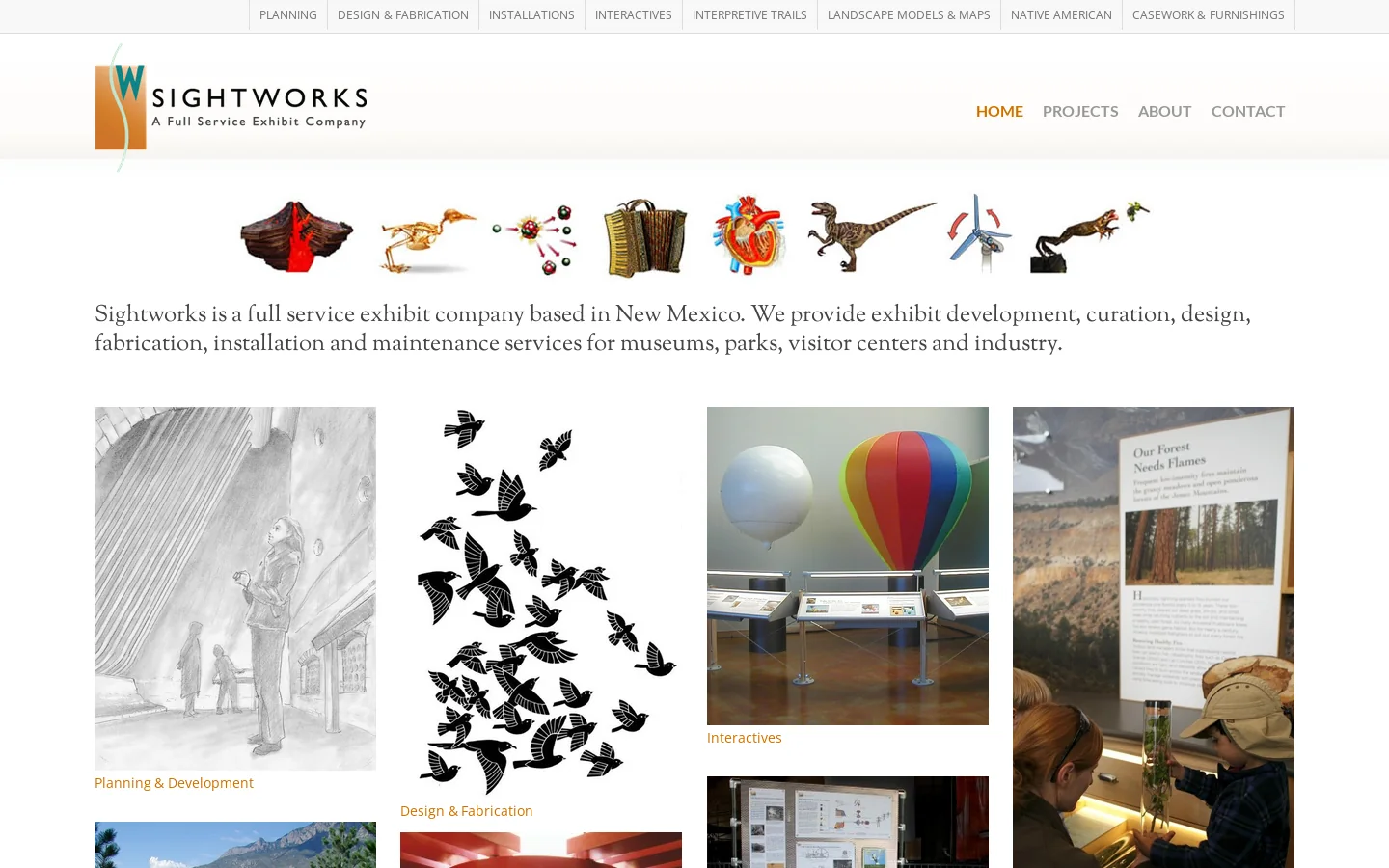 Sightworks – A full service exhibit company Homepage screenshot