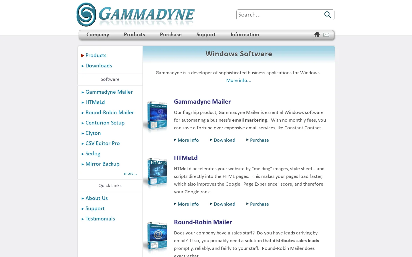 Gammadyne Corporation Homepage screenshot