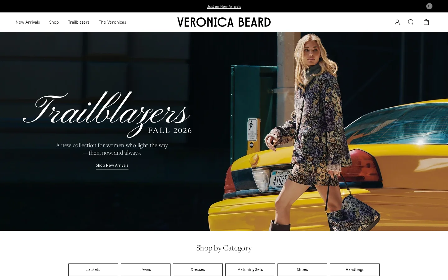 Veronica Beard® Official Site Homepage screenshot