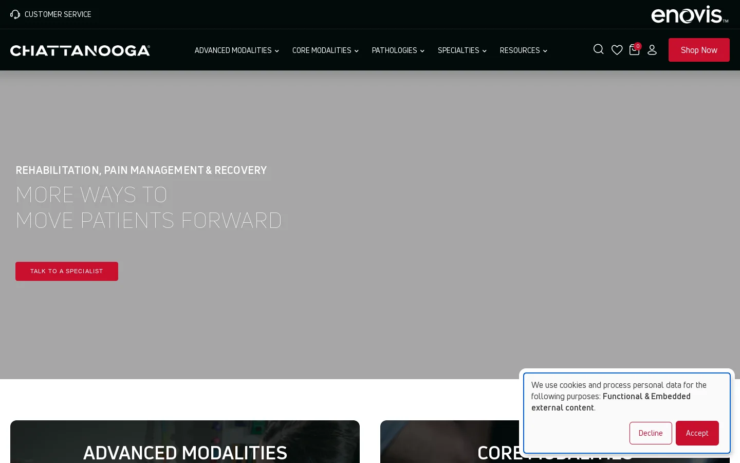 Chattanooga Rehab Homepage screenshot