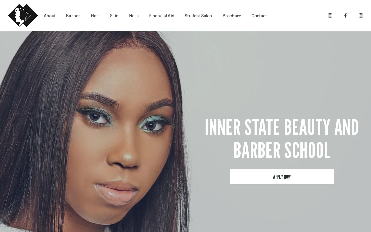 Inner State Beauty School Homepage screenshot