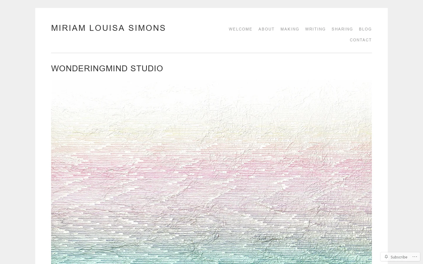 wonderingmind studio Homepage screenshot