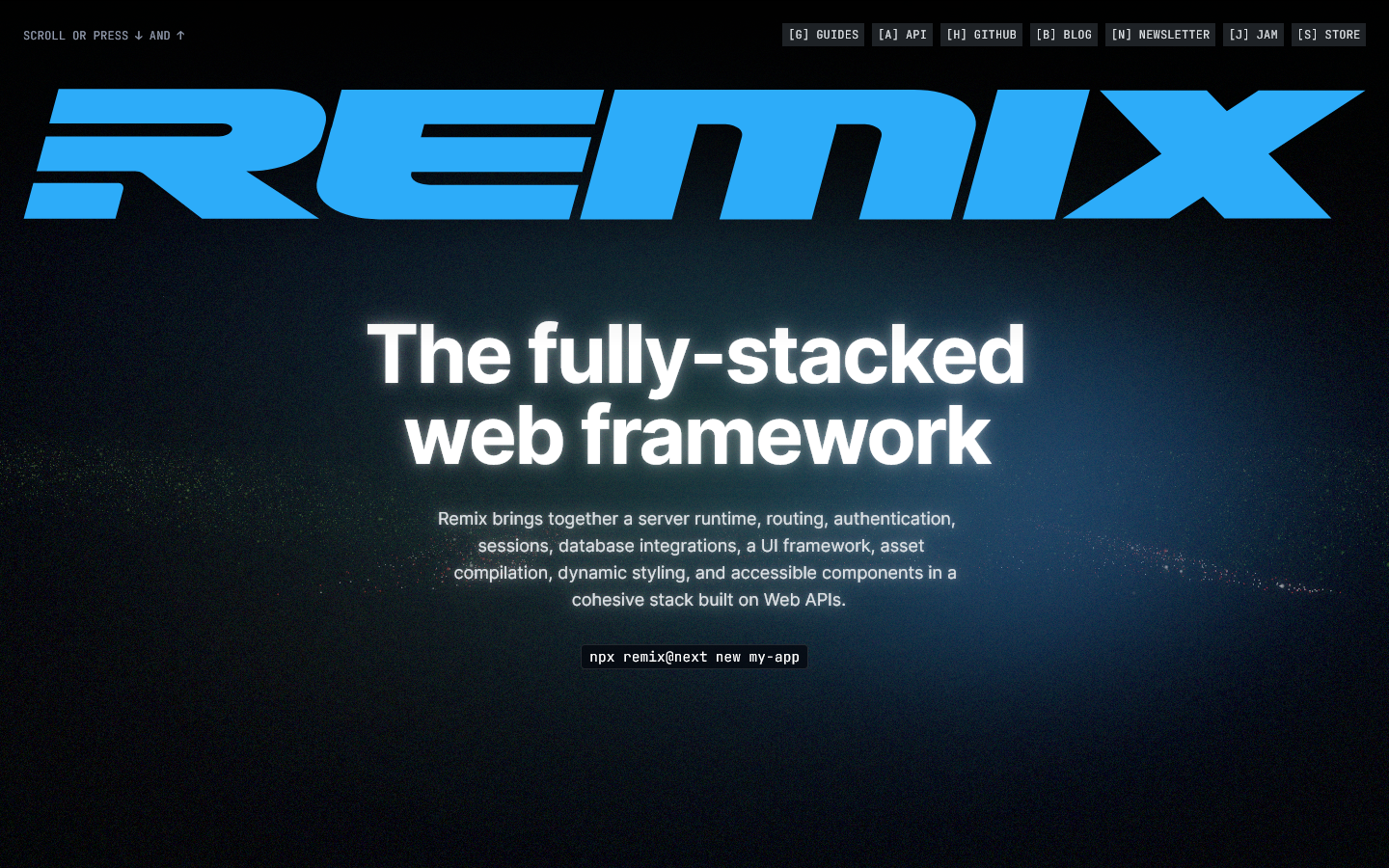 Remix Homepage screenshot