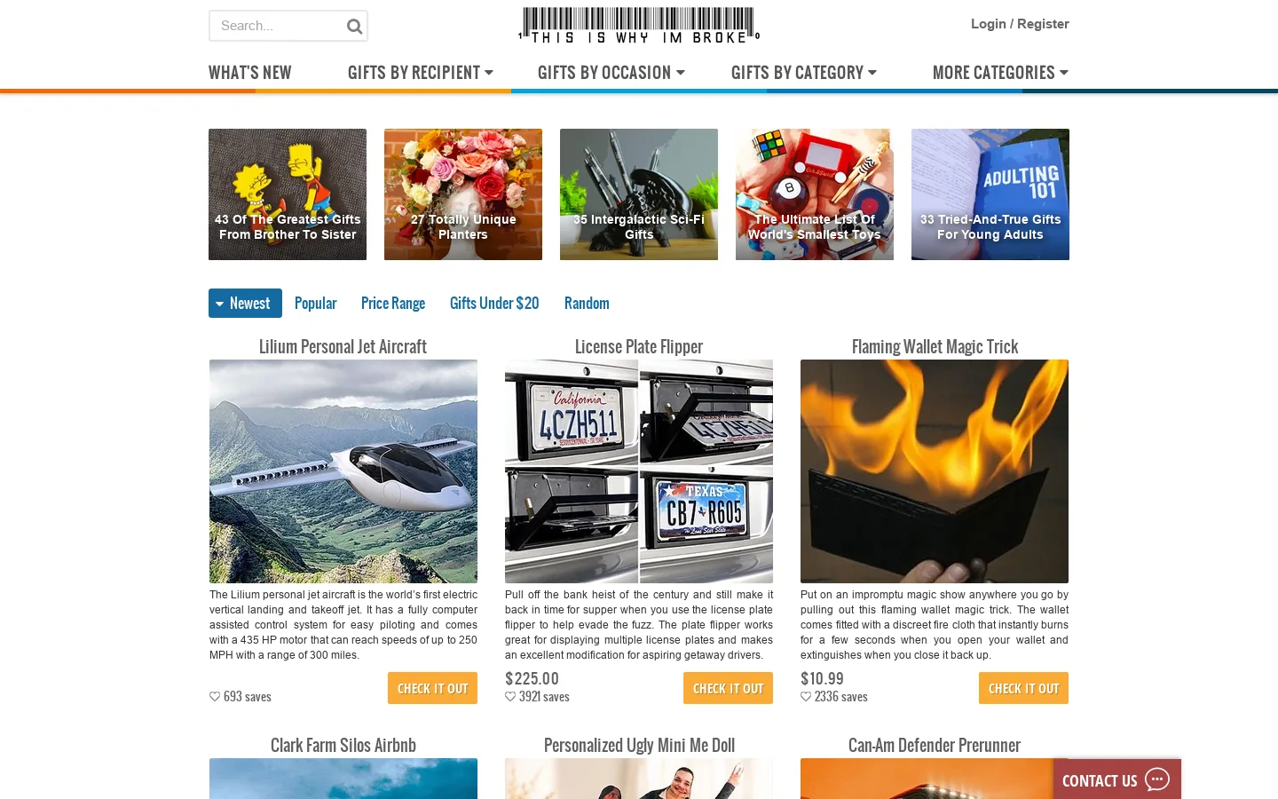 ThisIsWhyImBroke thisiswhyimbroke.com ThisIsWhyImBroke is a miscellaneous web resource for discovery, directories, archives, web culture, or useful tools. ↗ Homepage screenshot