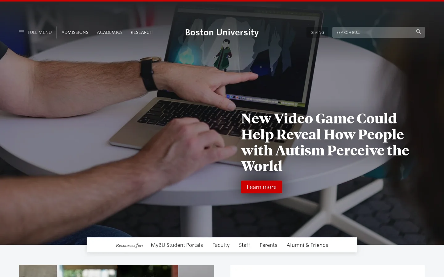 Online Programs | College of Fine Arts Homepage screenshot