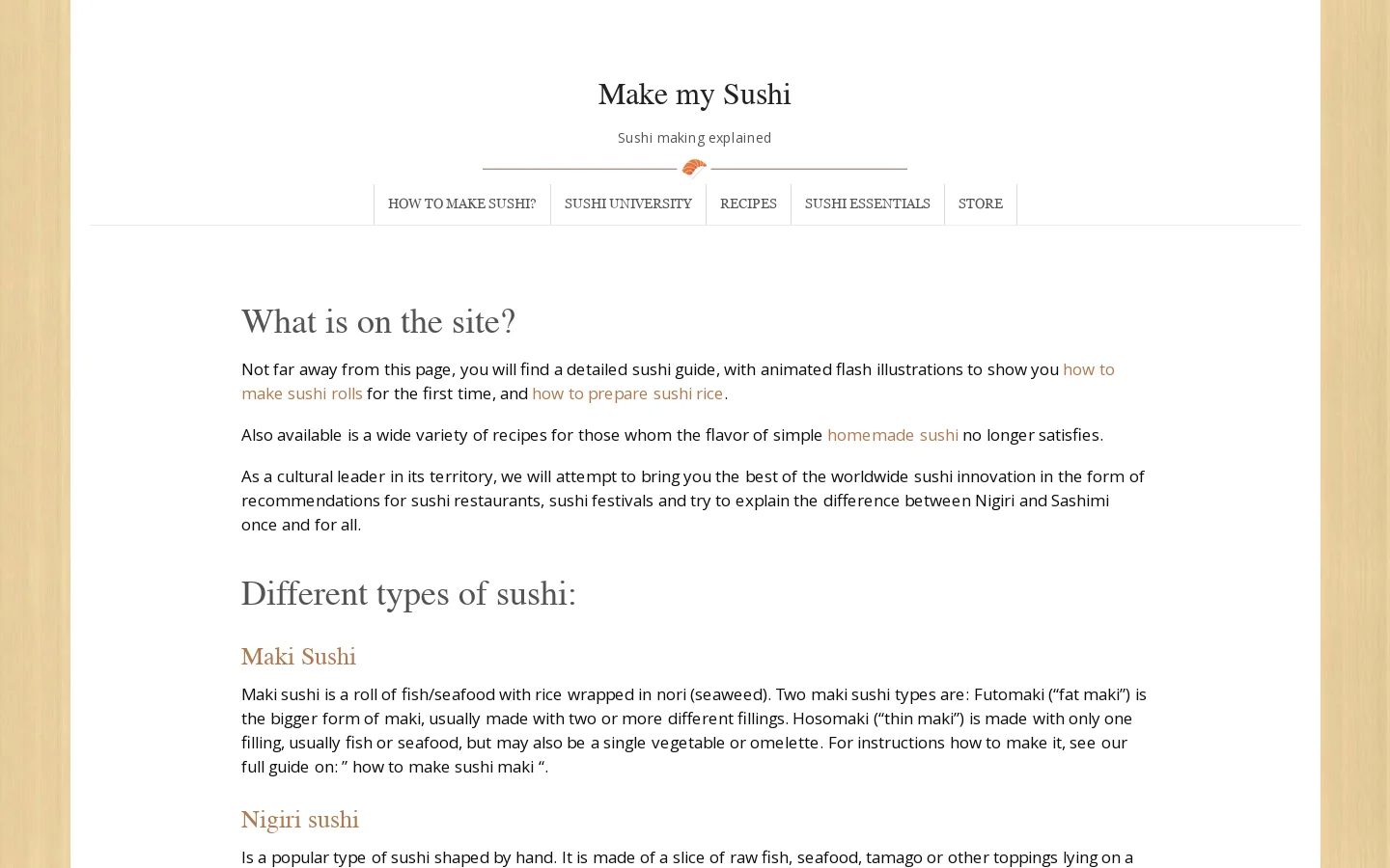 Make Sushi at Home - The Easy Way - With pictures Homepage screenshot