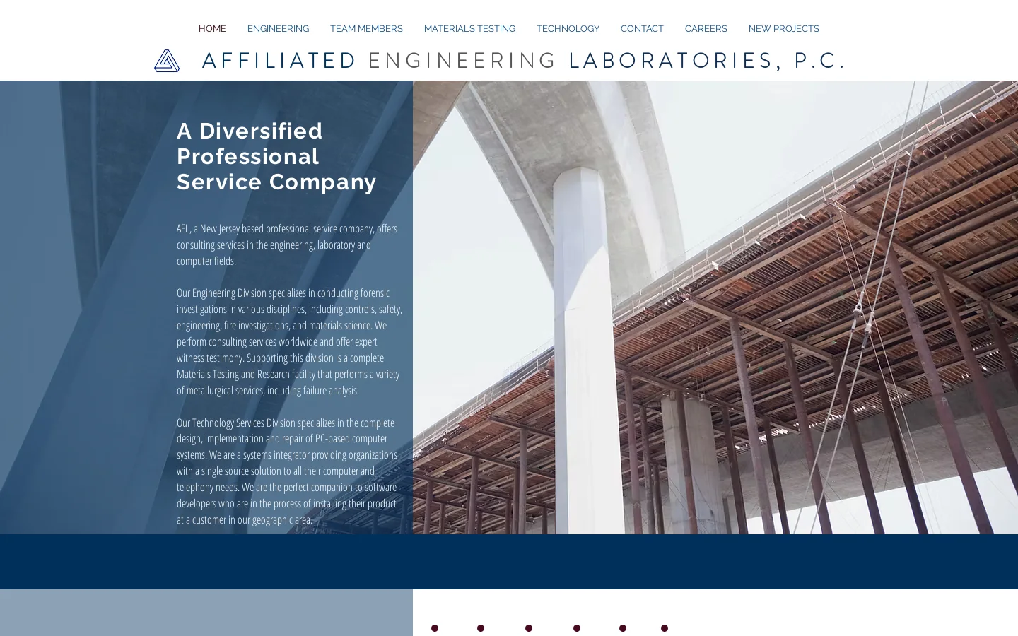 Affiliated Engineering Laboratories, Inc. Homepage screenshot