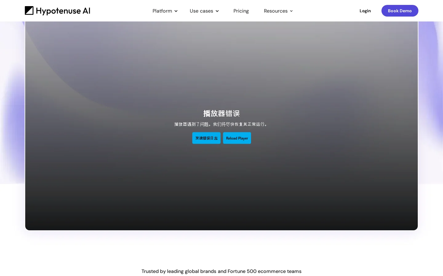 Hypotenuse AI Homepage screenshot