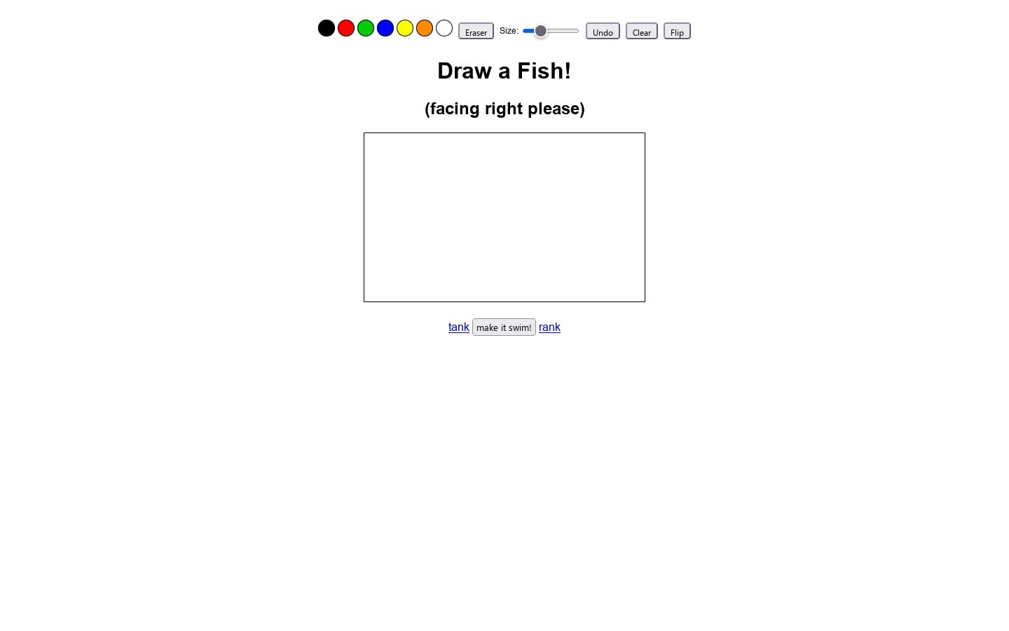DrawAFish.com Homepage screenshot
