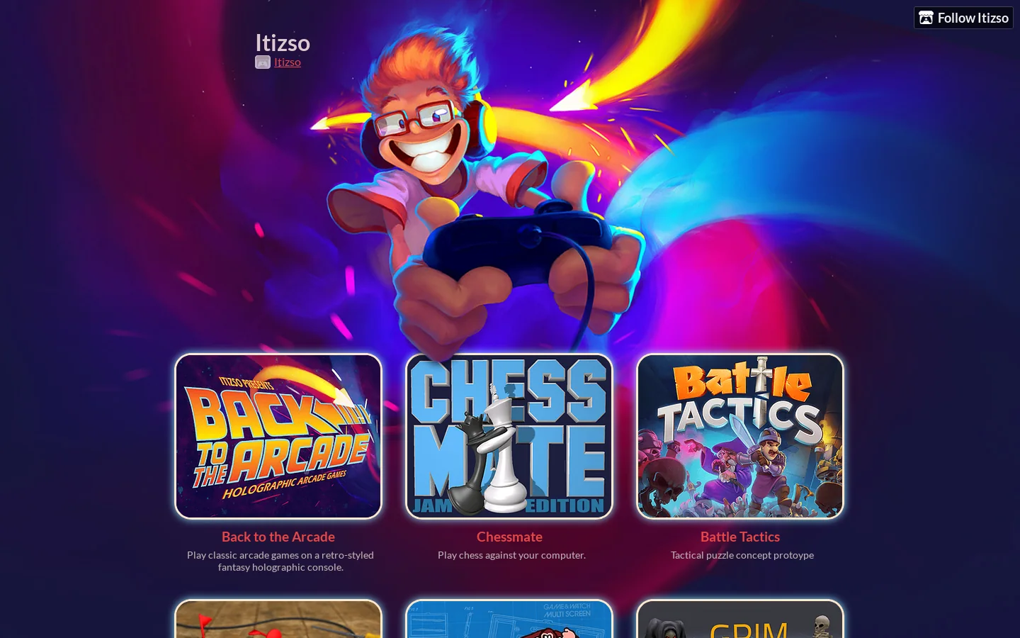 Itizso Homepage screenshot