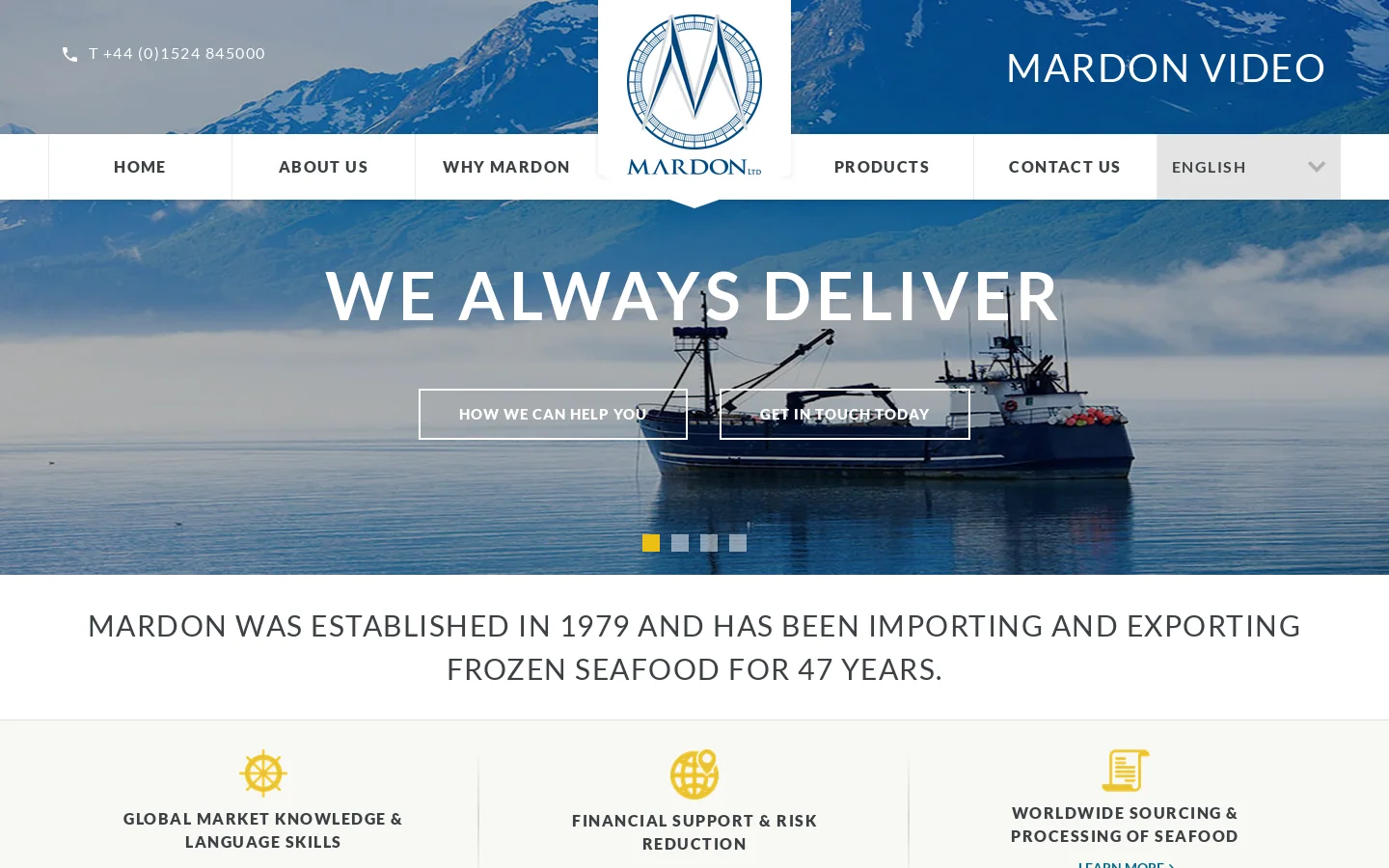 Mardon Ltd Homepage screenshot
