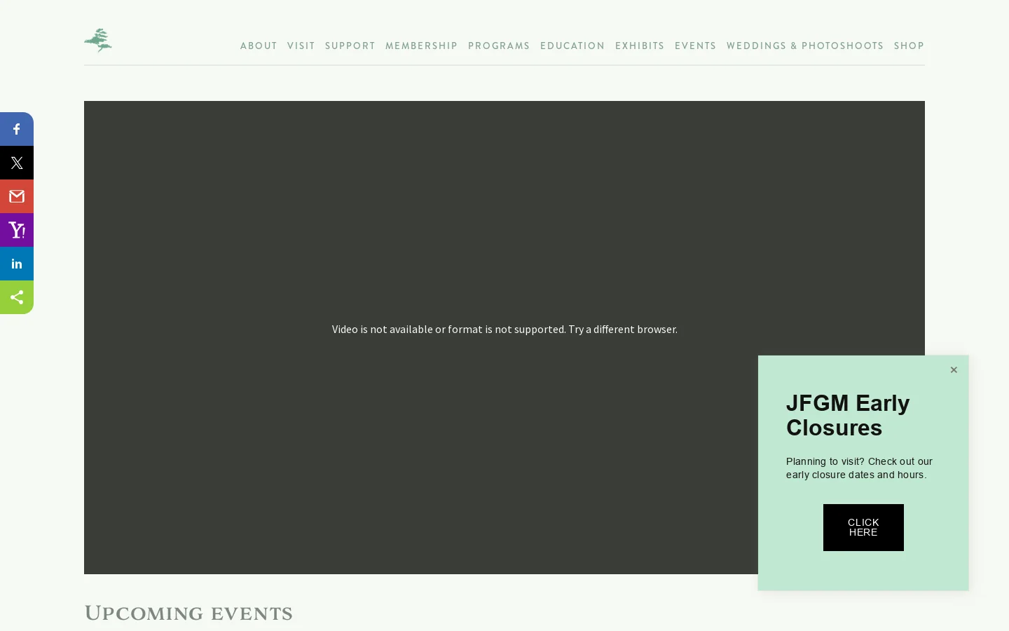 Japanese Friendship Garden Homepage screenshot