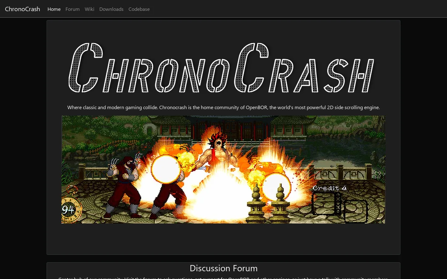 ChronoCrash Homepage screenshot