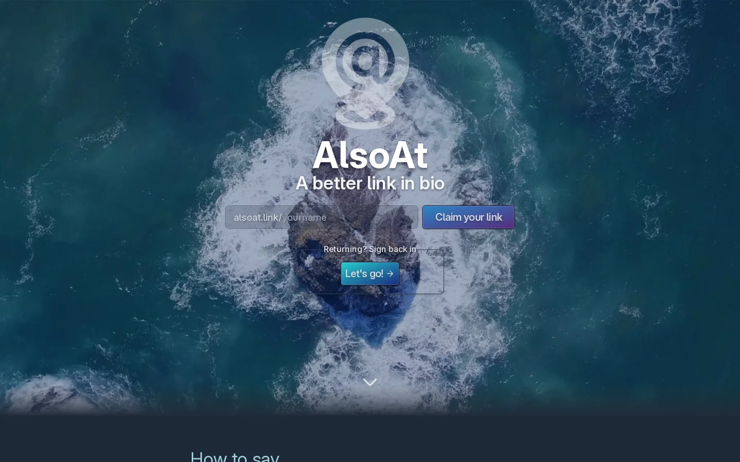Best Link in Bio Homepage screenshot