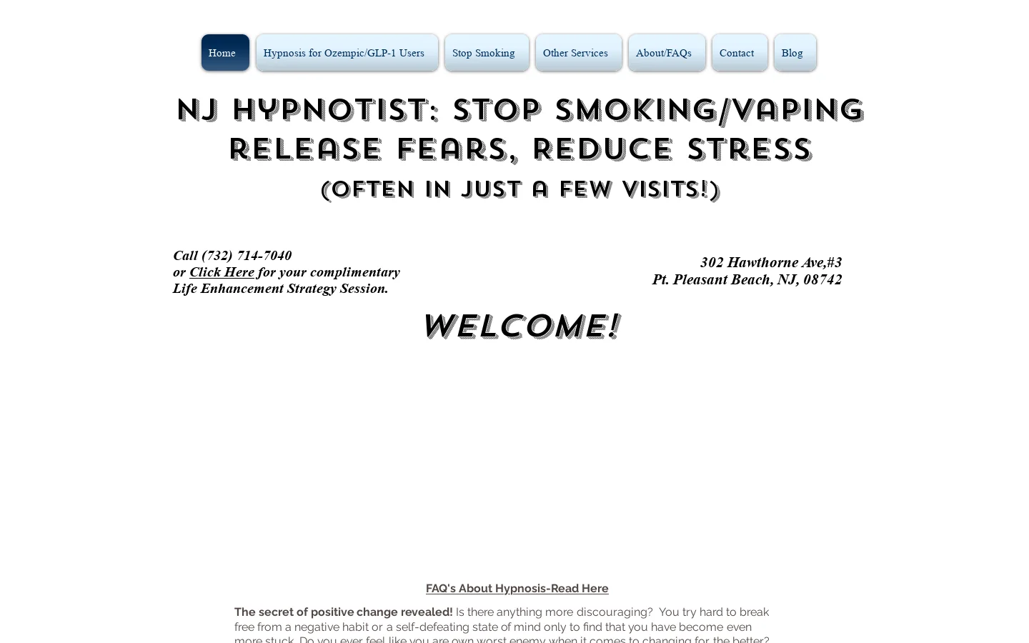Stop Smoking Hypnosis Nj | United States | New Jersey Hypnotist Homepage screenshot