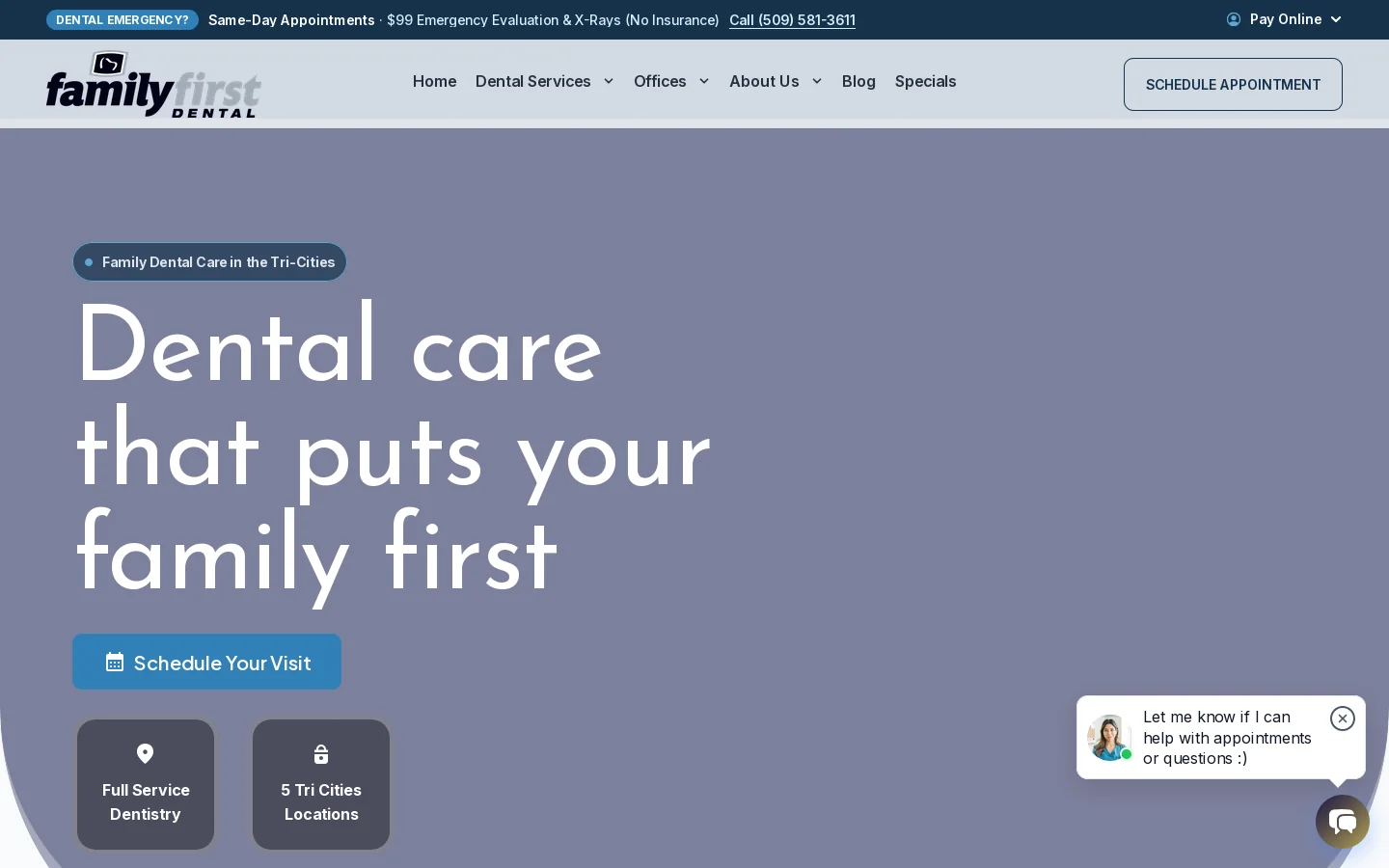 Dentist in Kennewick and Richland | Schedule Your Visit Today Homepage screenshot