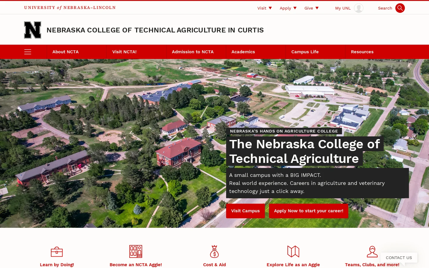 Nebraska College of Technical Agriculture in Curtis | Nebraska Homepage screenshot