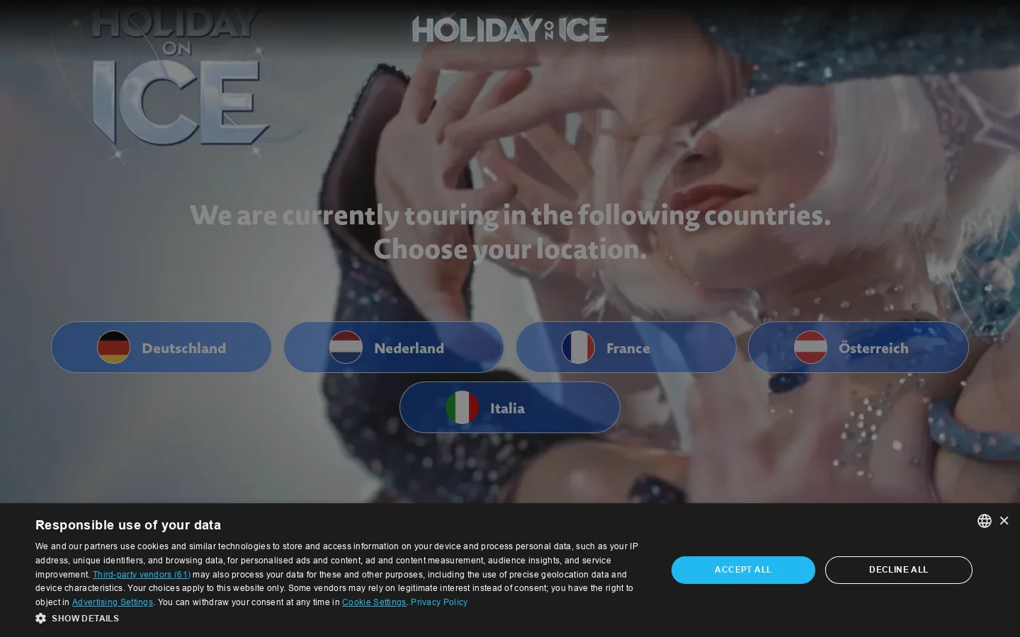 Holiday on Ice Homepage screenshot