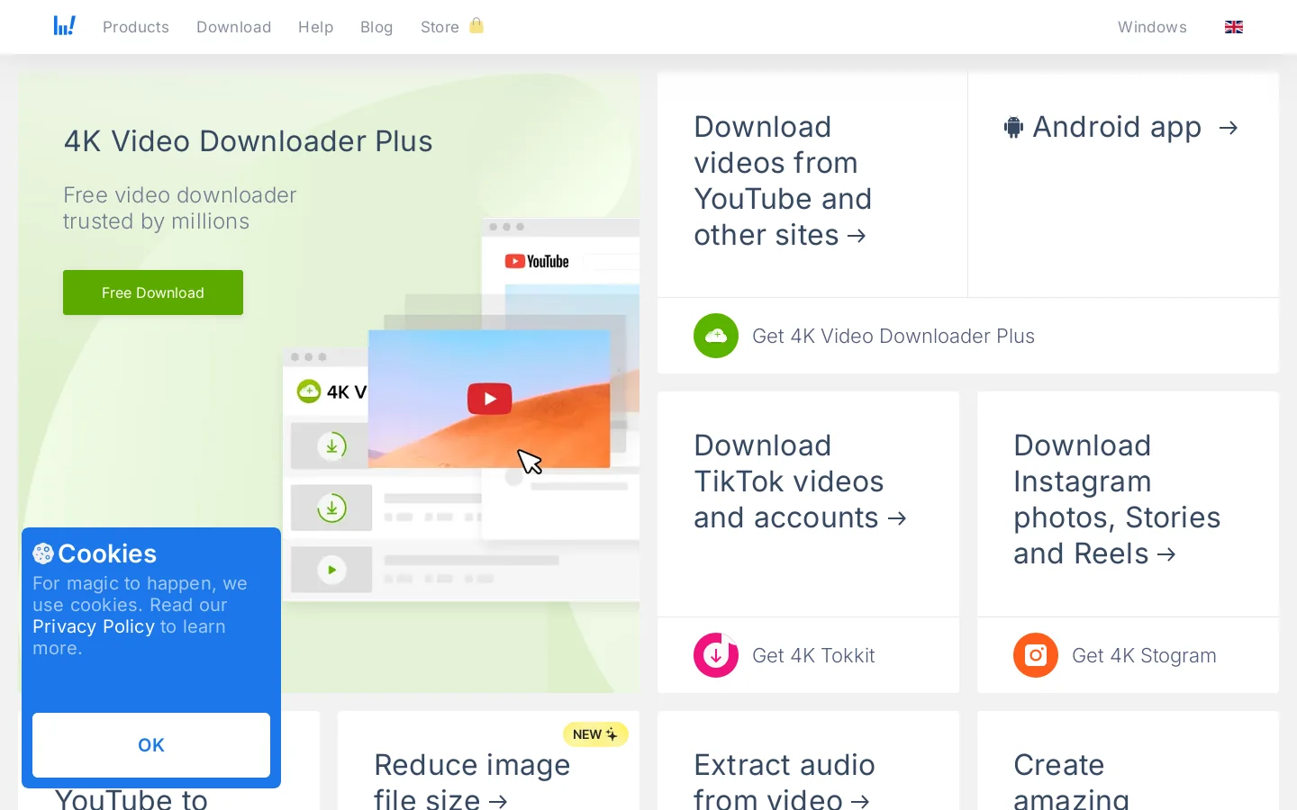 4K Download Homepage screenshot