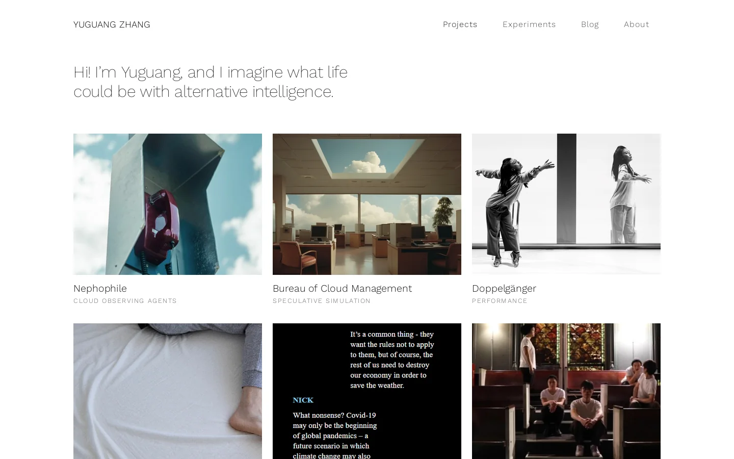 Yuguang Zhang Homepage screenshot