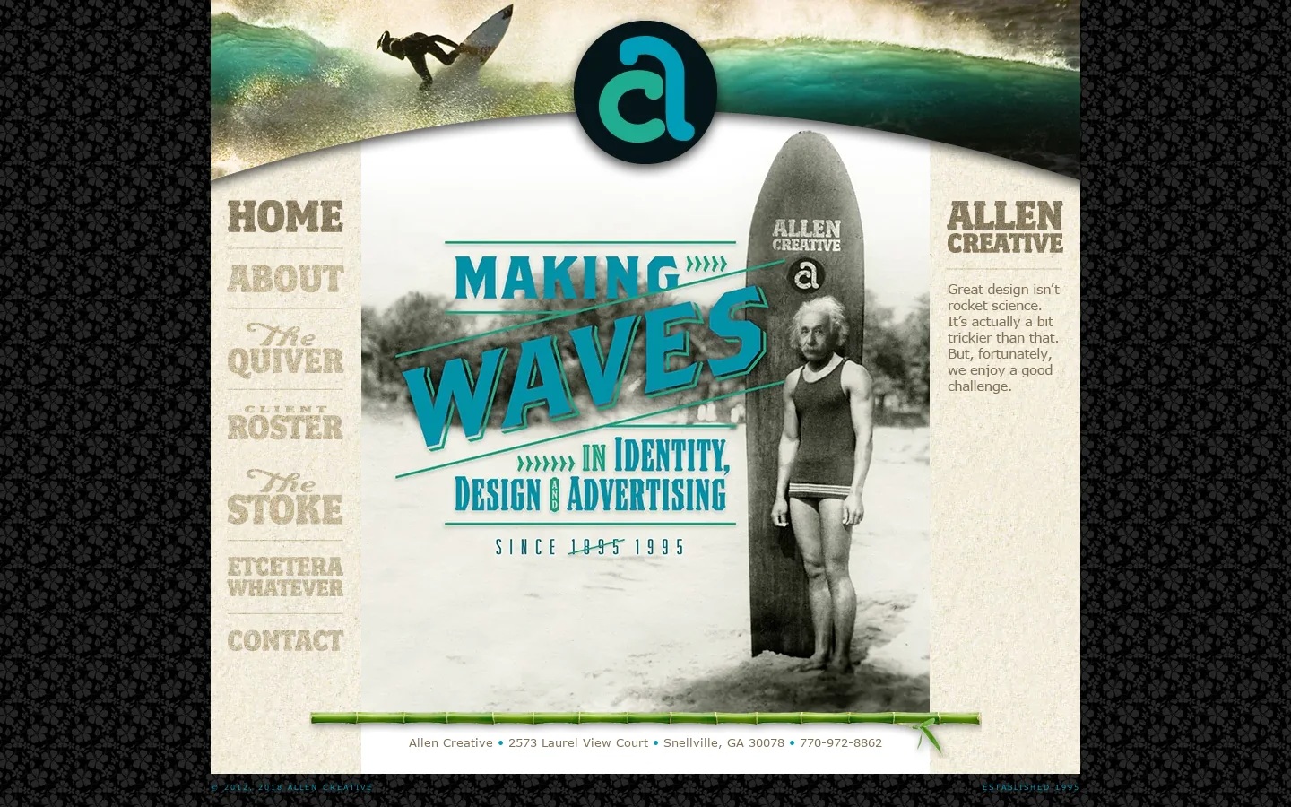 Allen Creative Homepage screenshot