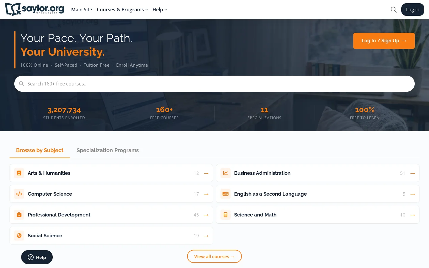 Home | Saylor University Homepage screenshot