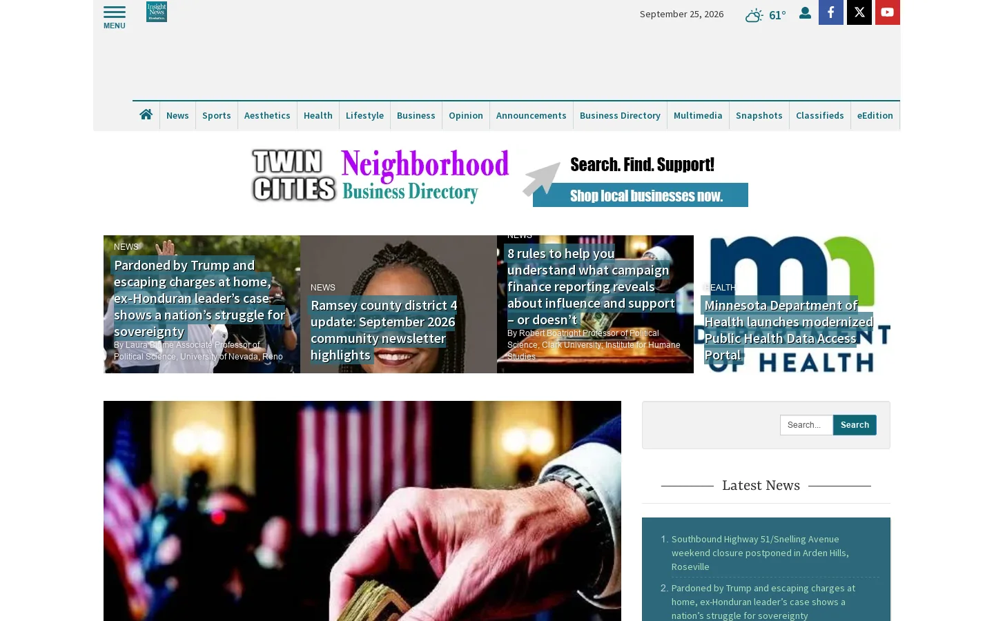 insightnews.com Homepage screenshot