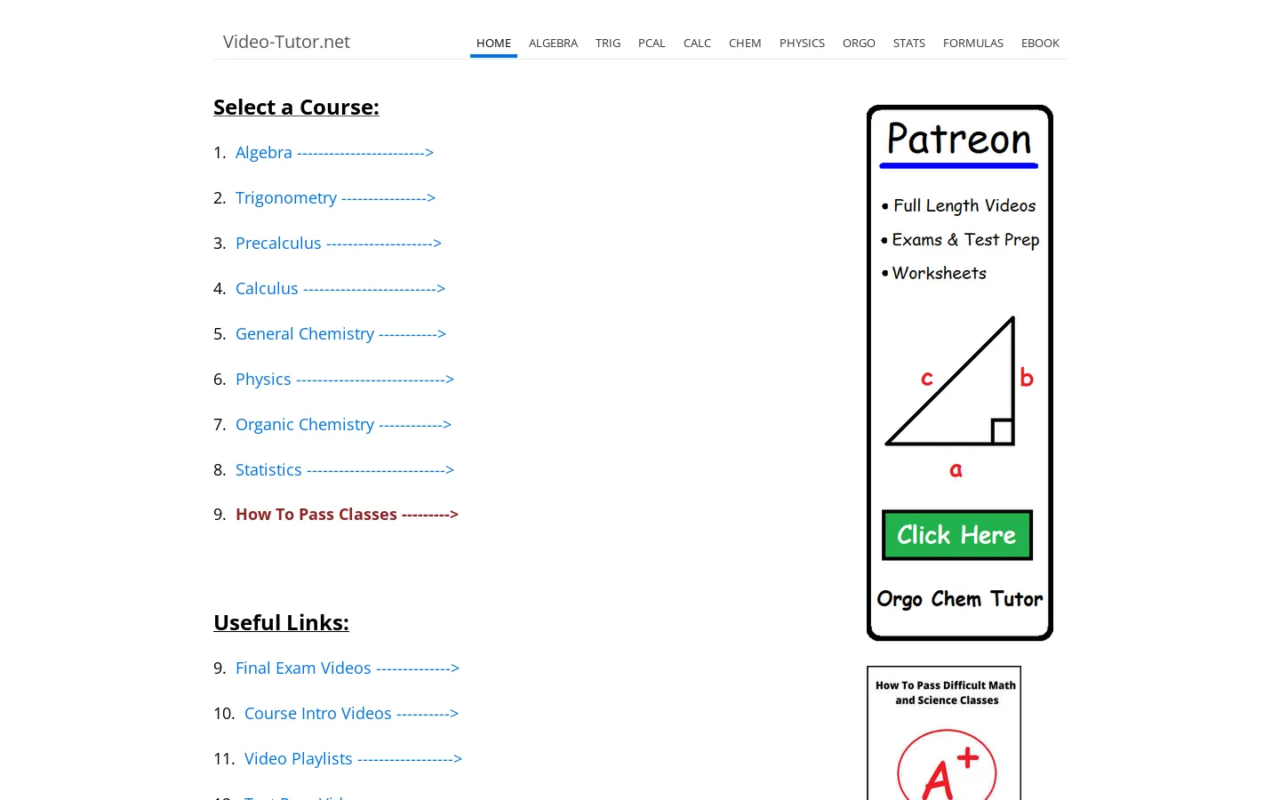 Video-Tutor.net Homepage screenshot