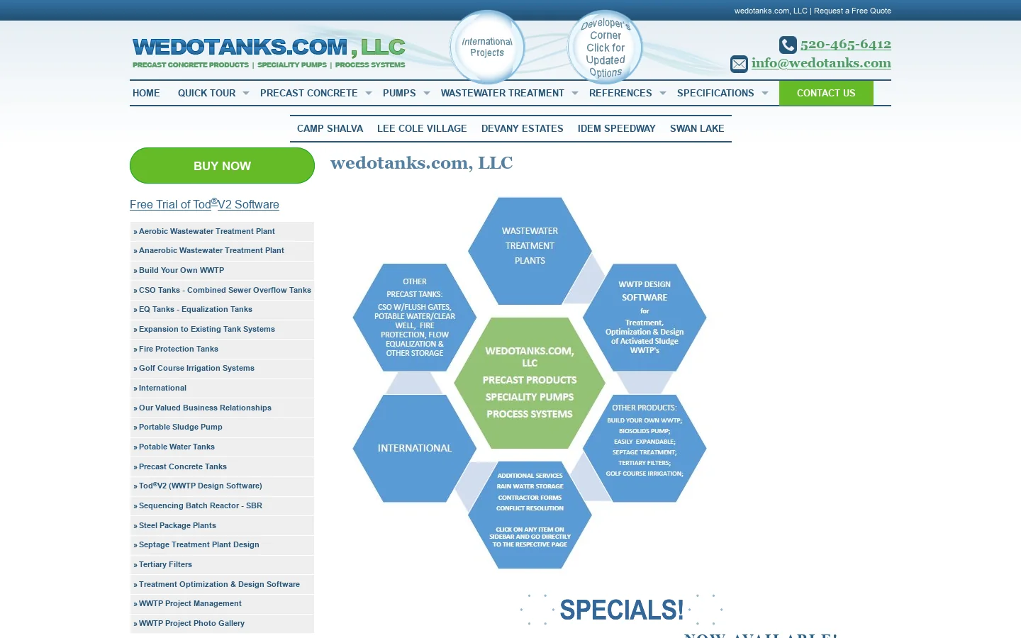 We Do Tanks Homepage screenshot