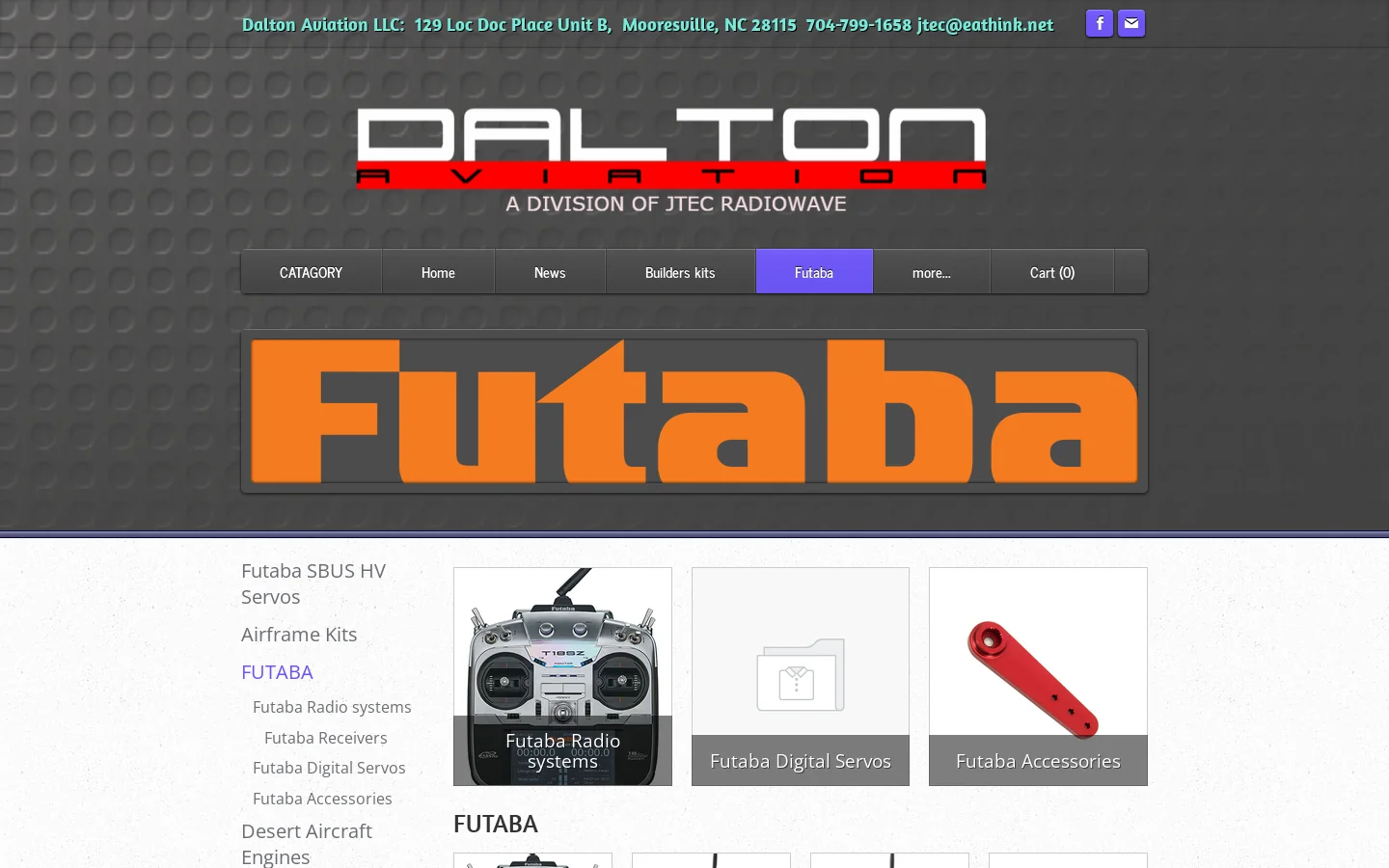 FUTABA Homepage screenshot