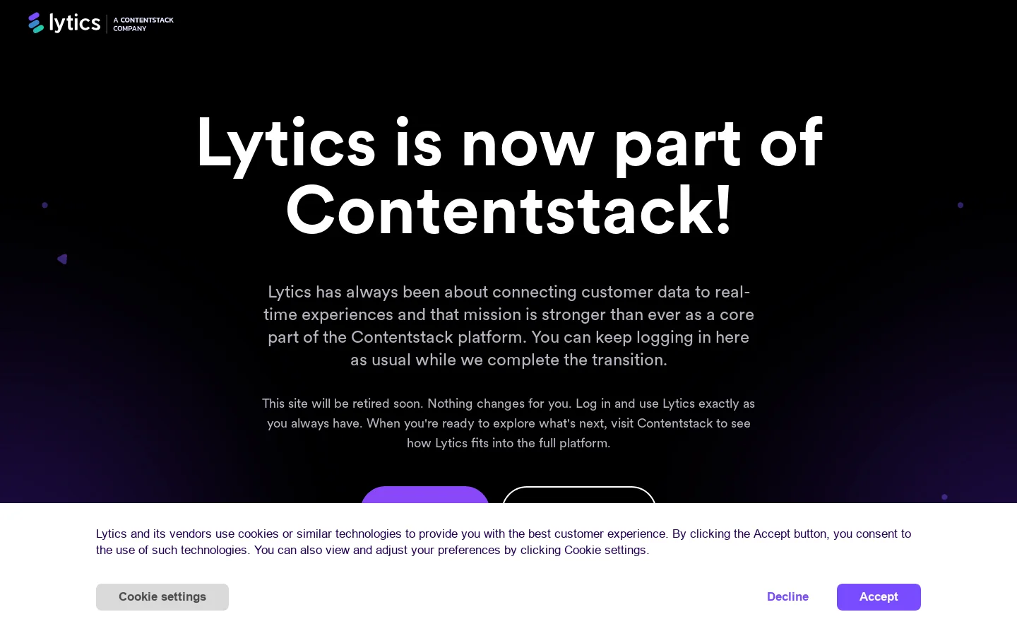 Lytics Customer Data Platform (CDP) Homepage screenshot