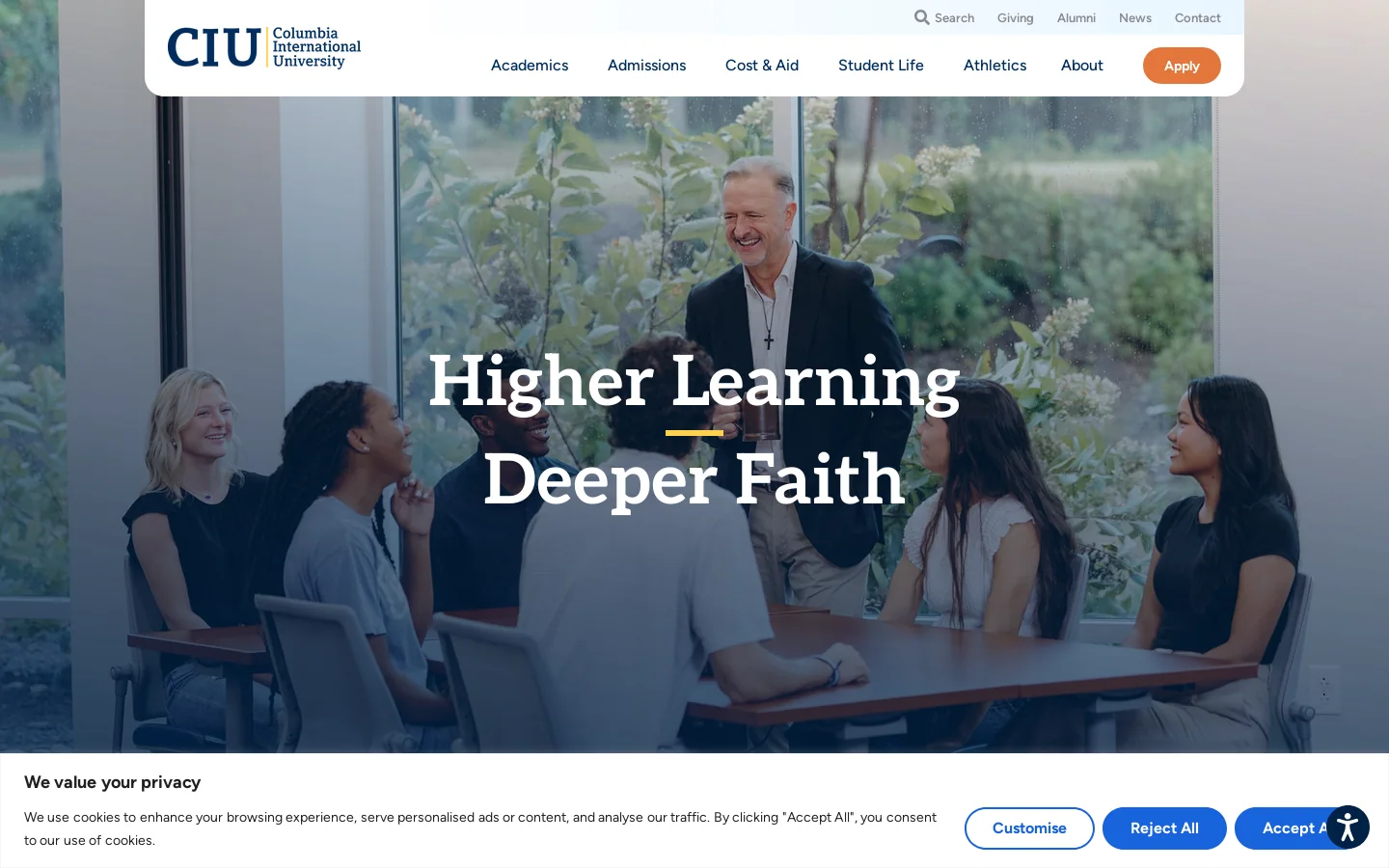 Columbia International University - Columbia International University Homepage screenshot