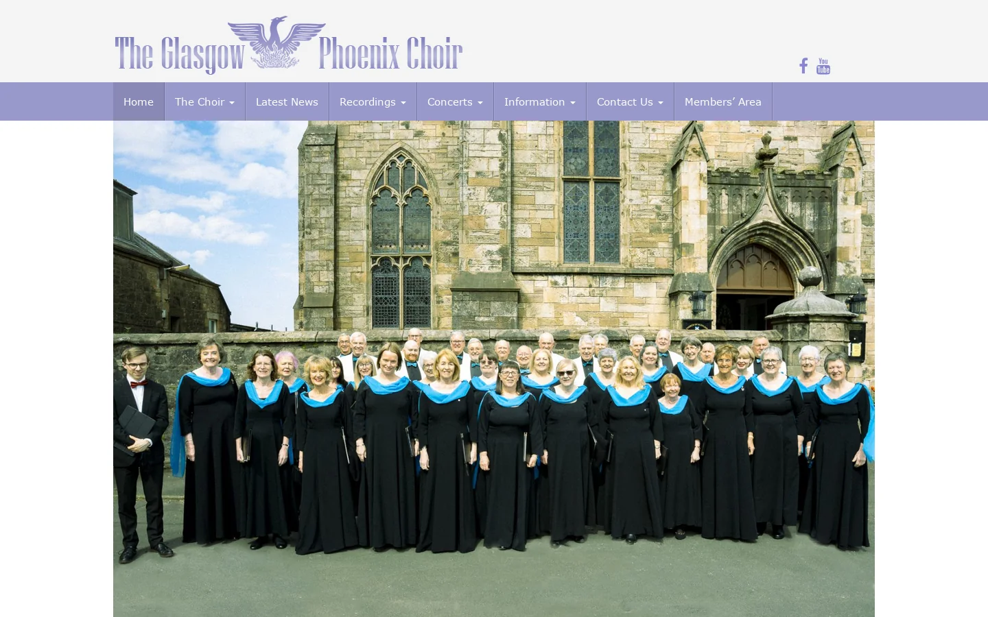 The Glasgow Phoenix Choir Homepage screenshot