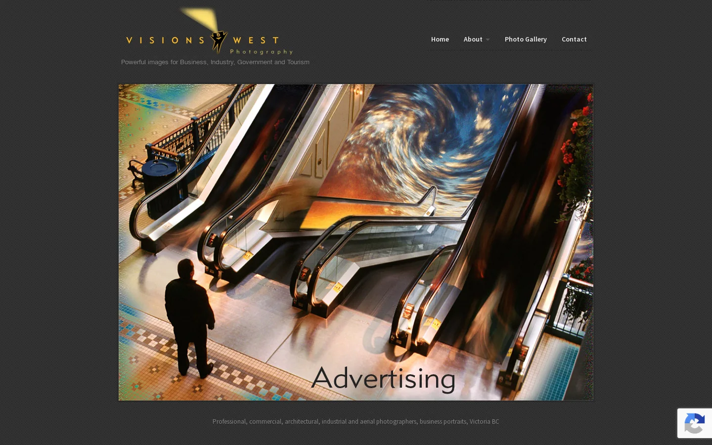 Visions West Photography Homepage screenshot