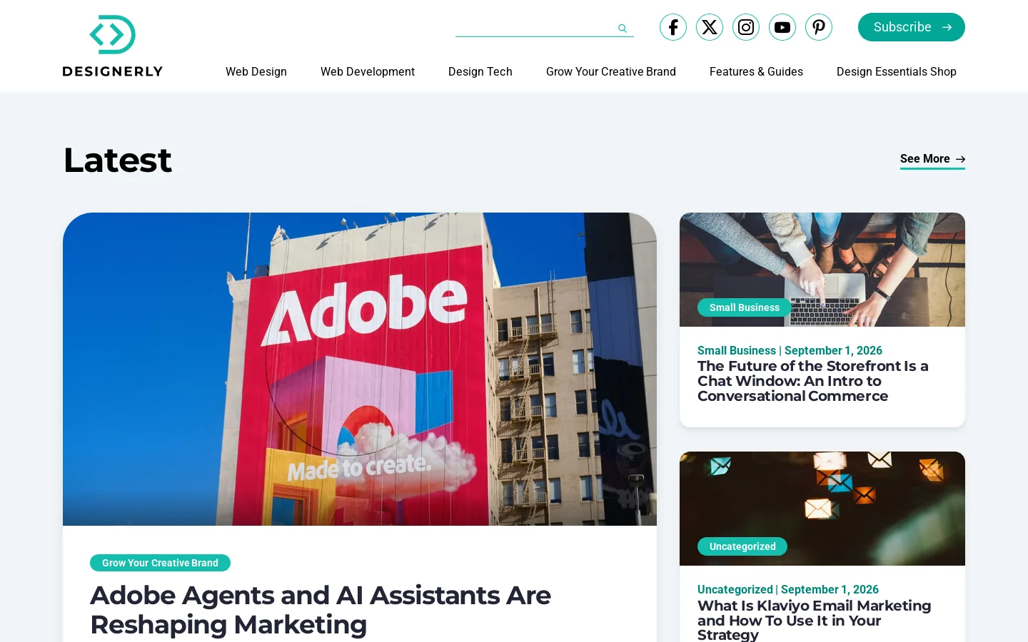 Designerly Homepage screenshot