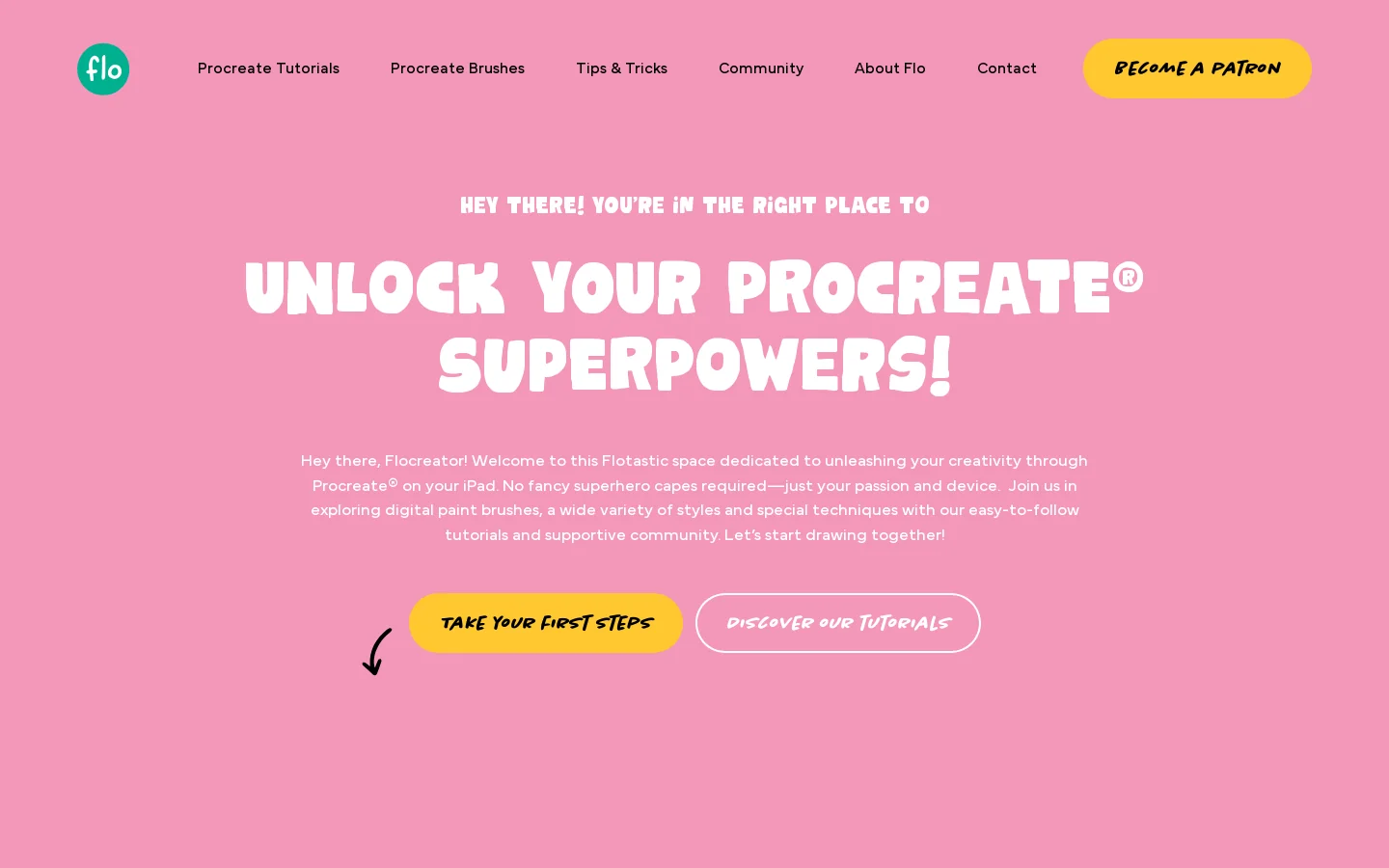 Art With Flo Homepage screenshot