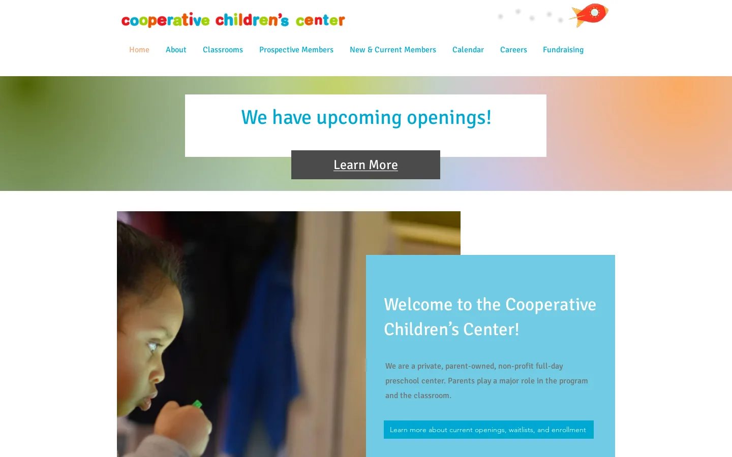 Cooperative Children's Center | preschool | child care | Seattle, WA Homepage screenshot