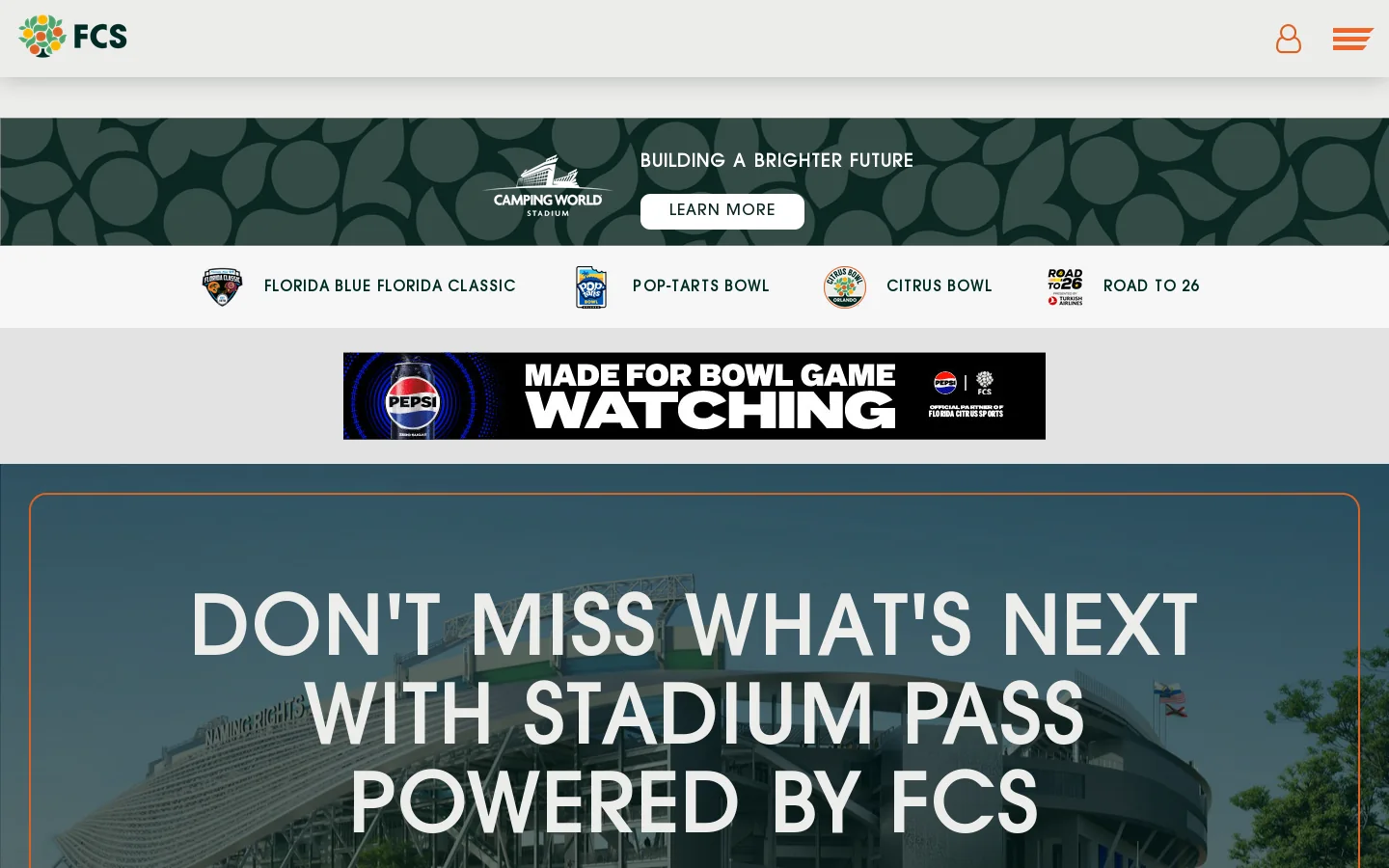 Florida Citrus Sports Homepage screenshot